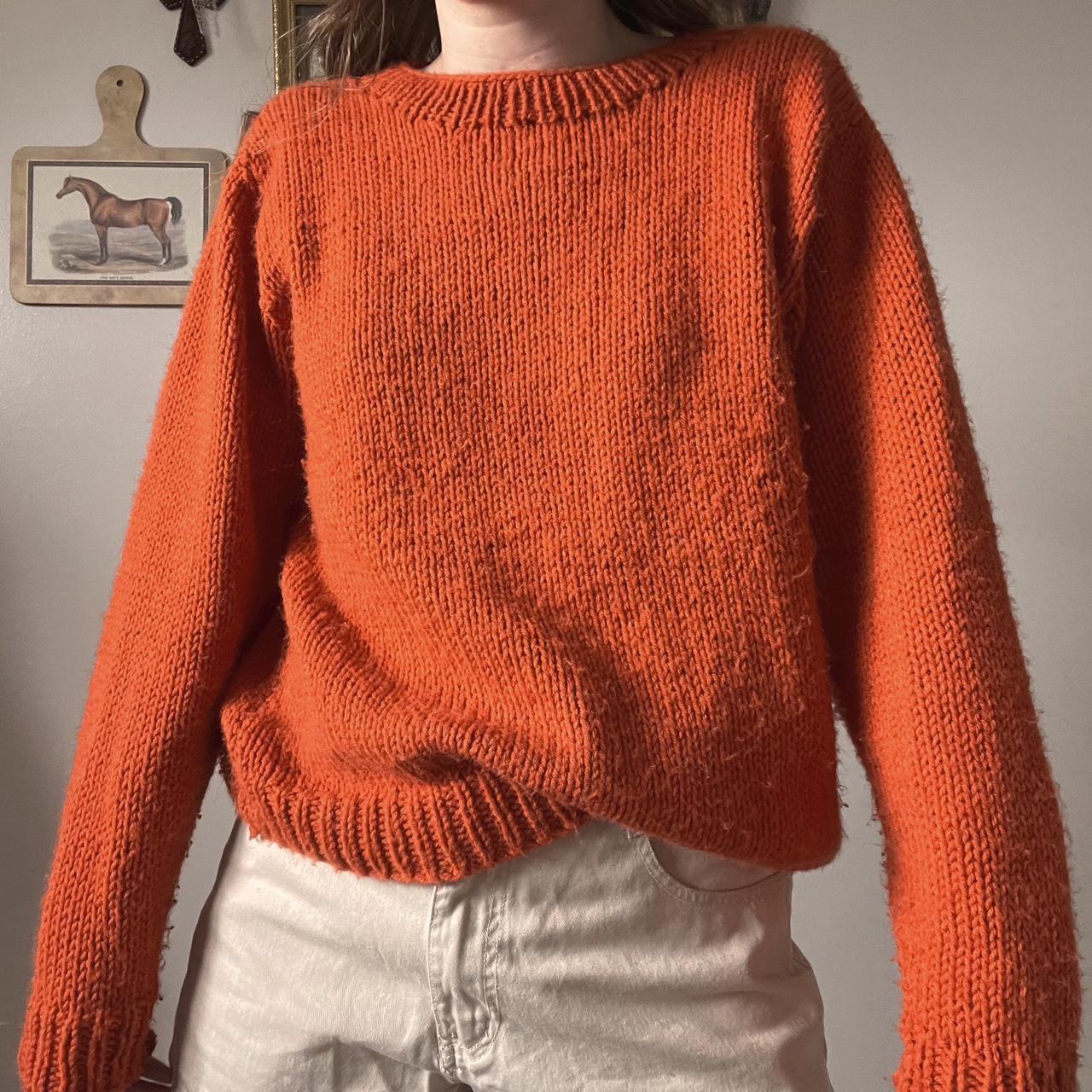 Tangerine slouch knit sweater (M)