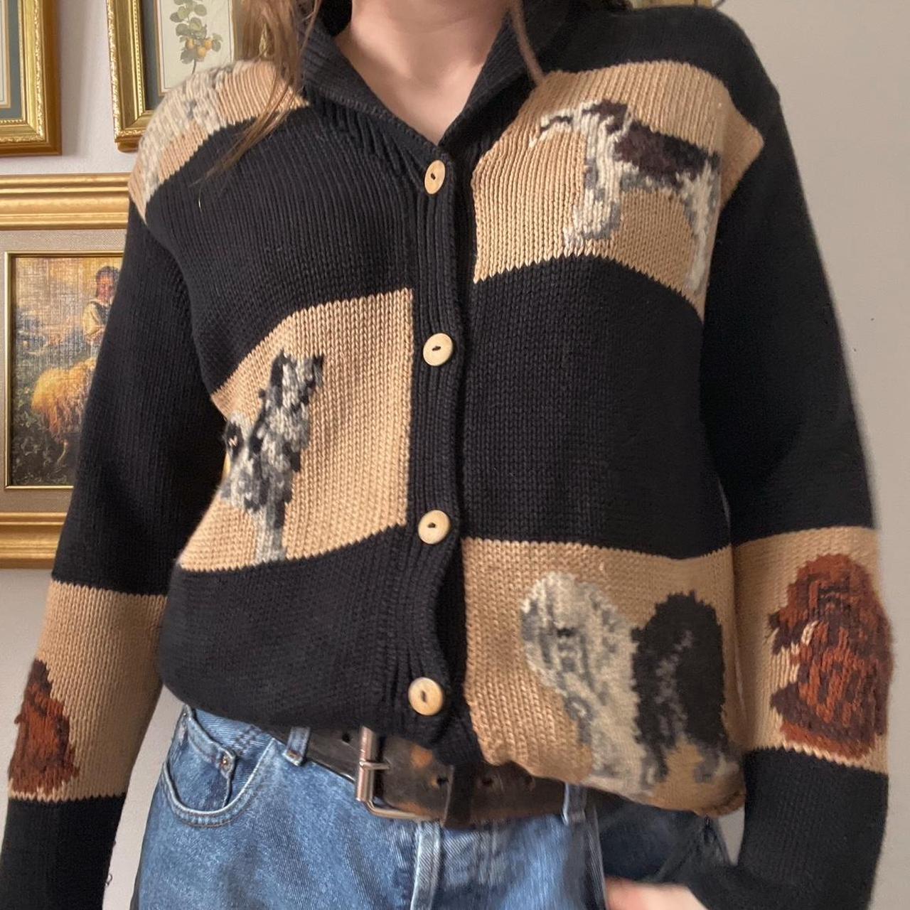 Vintage doggie cardigan (S)