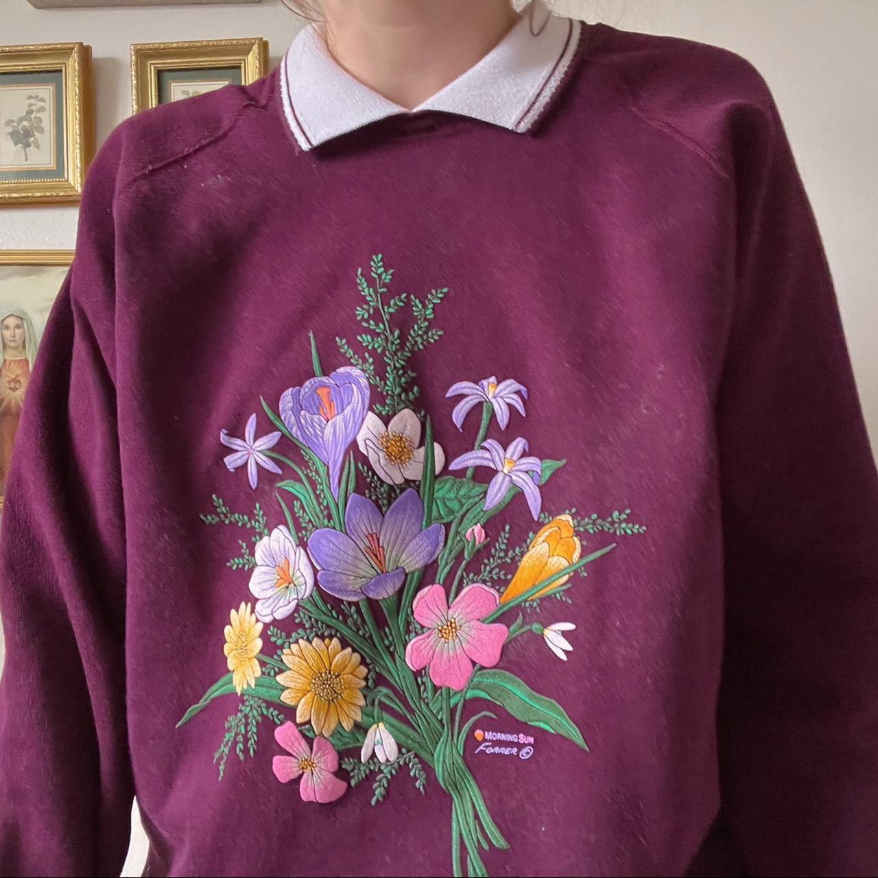 Grandmacore bouquet sweater (L)