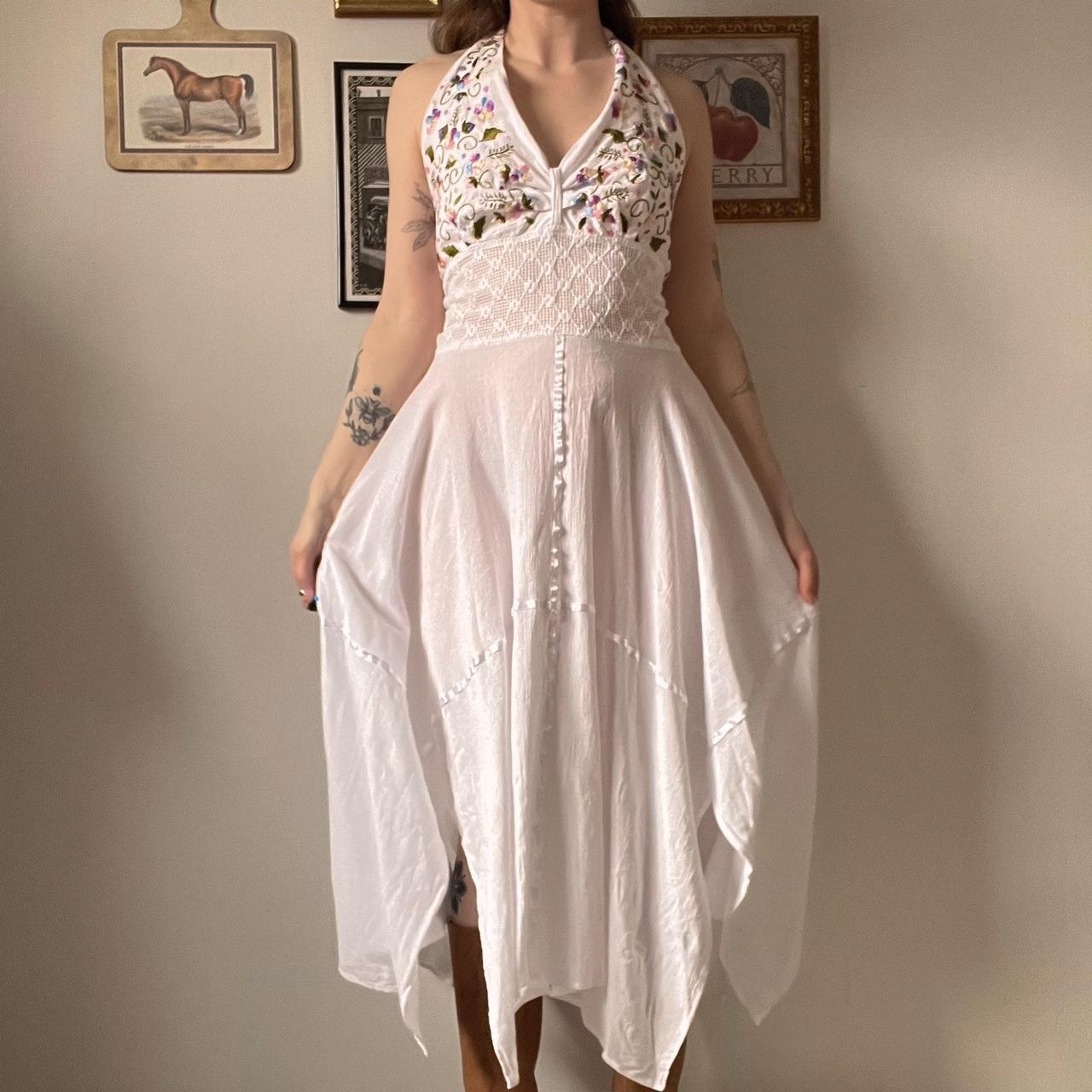 Vintage white halter fairy dress (L)