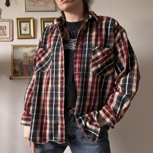 Vintage grunge cabincore flannel (L)