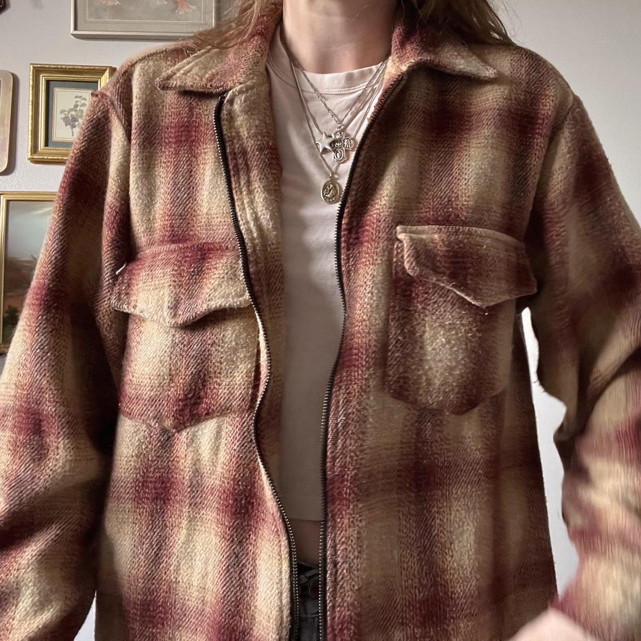 Wool blend flannel jacket (L)