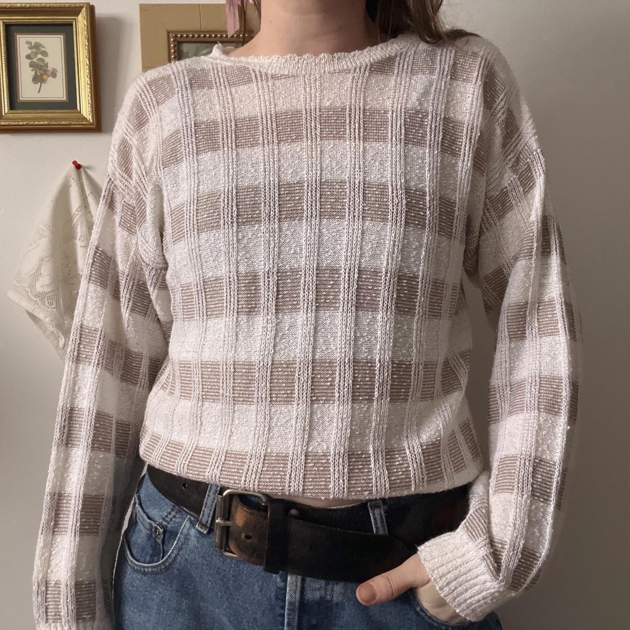 Vintage cream striped knit (S/M)