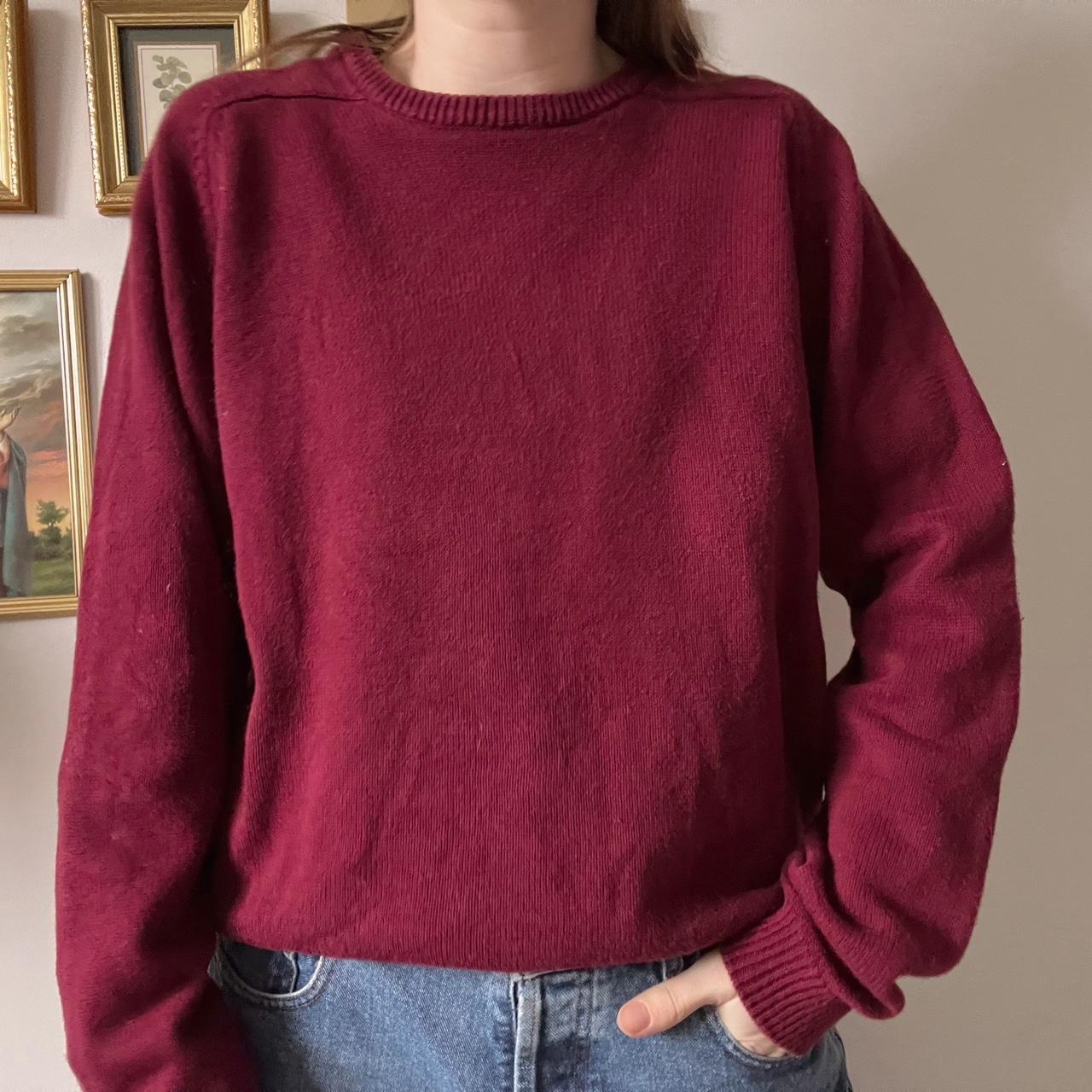 90's burgundy sweater (M)