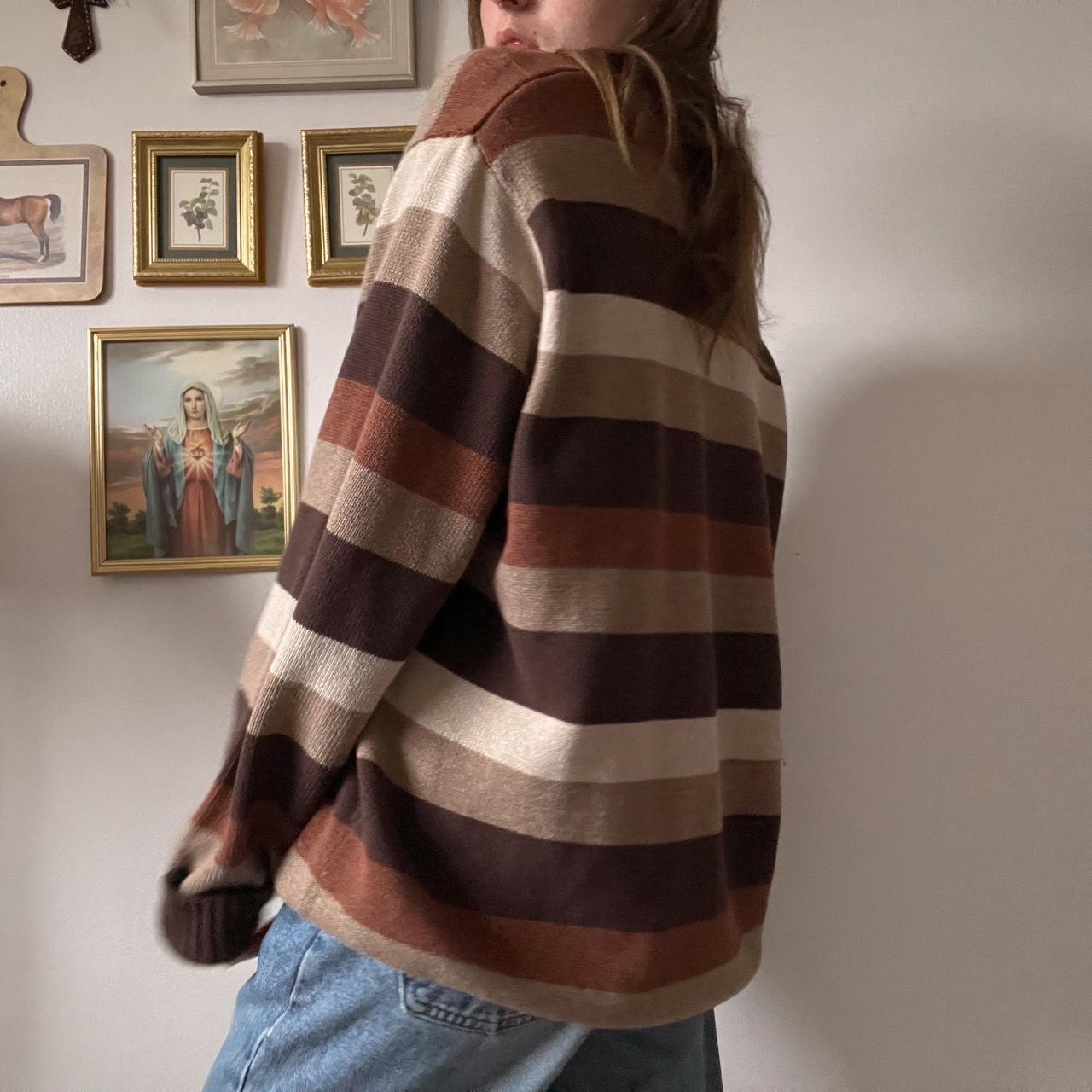 Earthy brown striped sweater (XL)