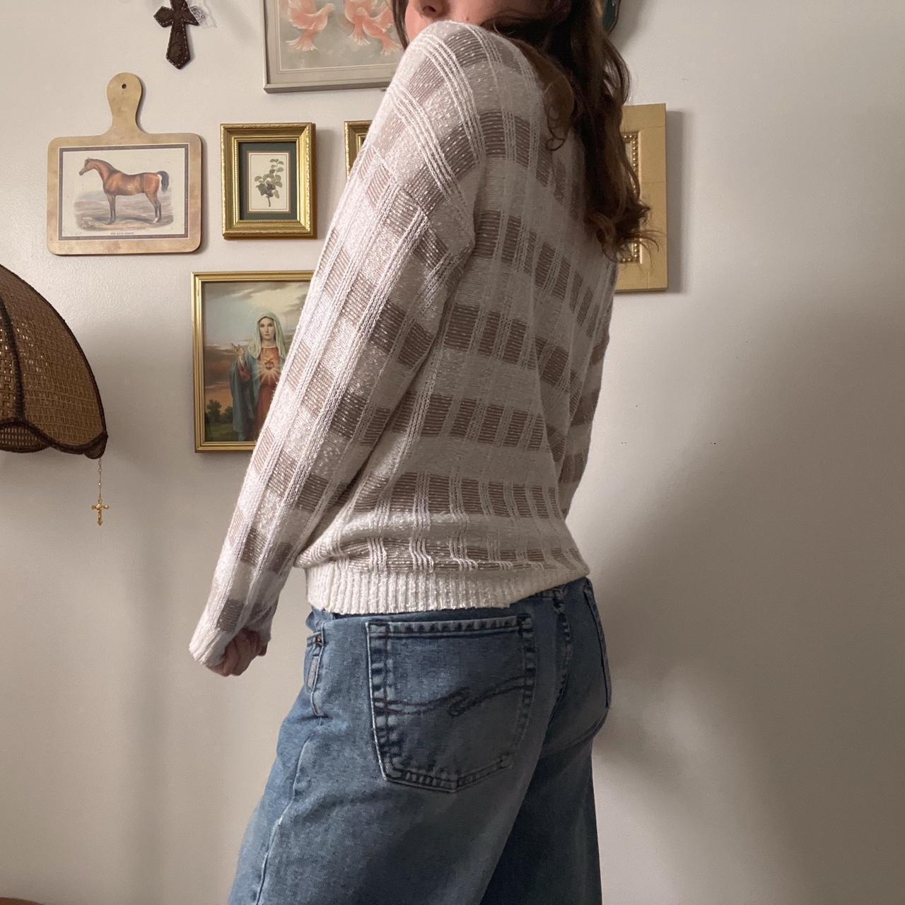 Vintage cream striped knit (S/M)