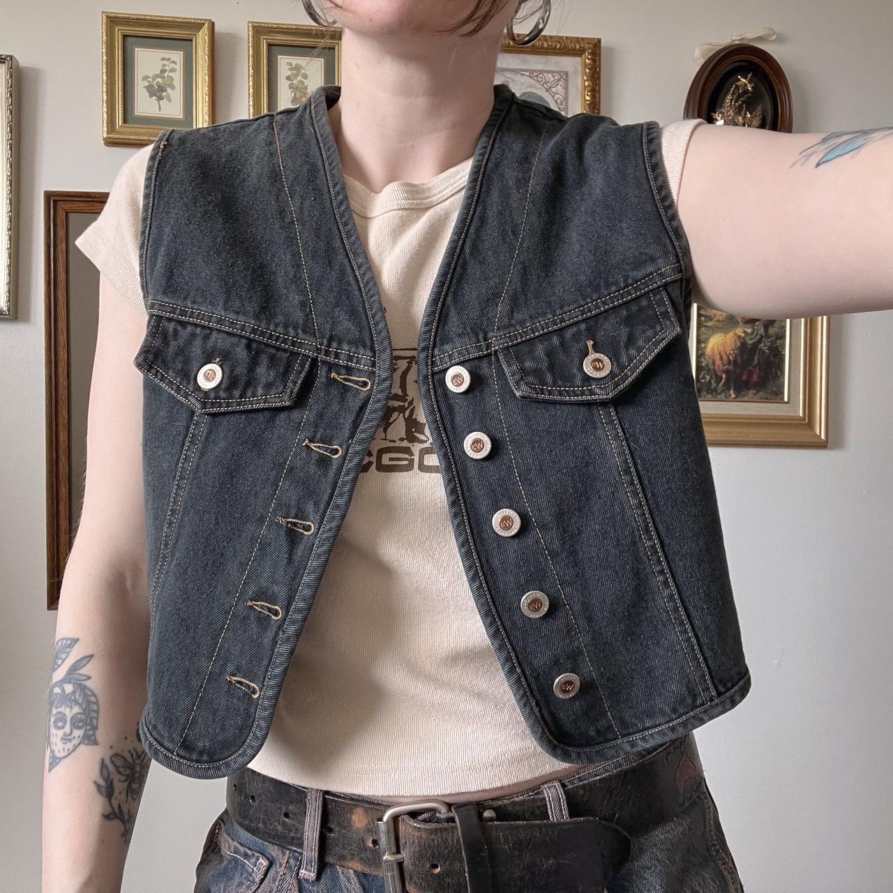 Black denim vest (S/M)