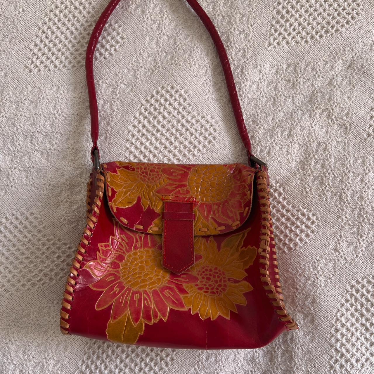 Red sunflower mini bag