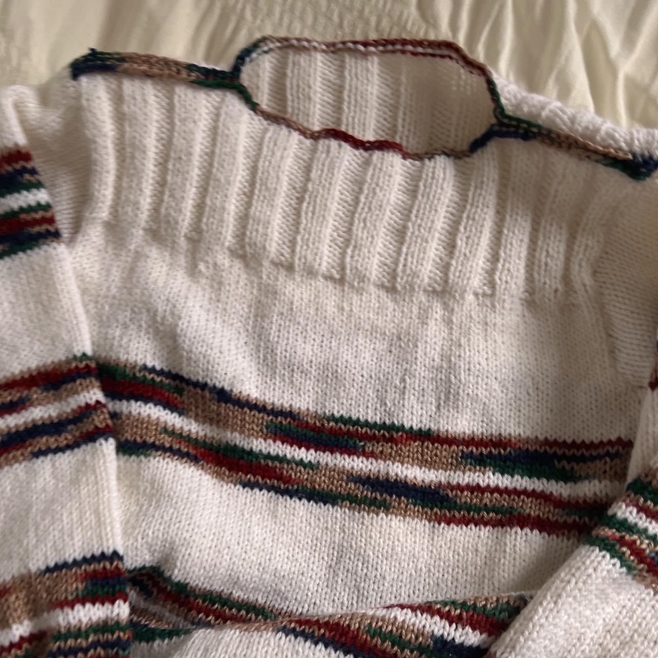 Cozy stripe knit sweater (M)