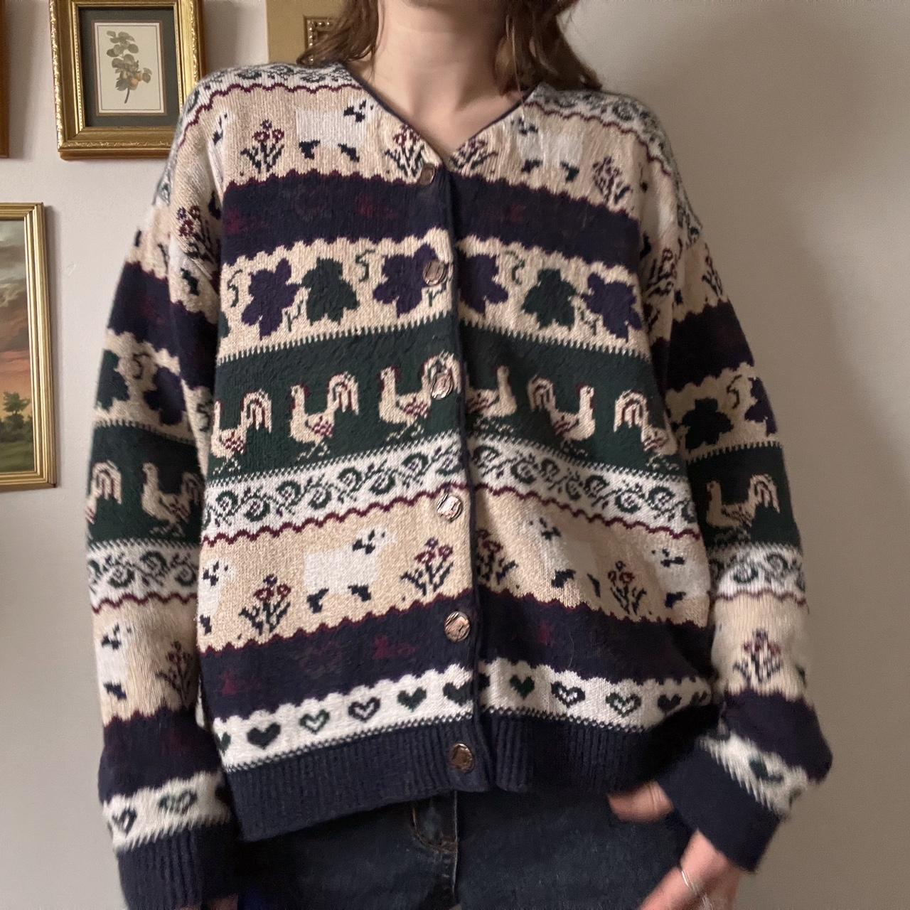 Slouchy knit cottage cardigan (L)