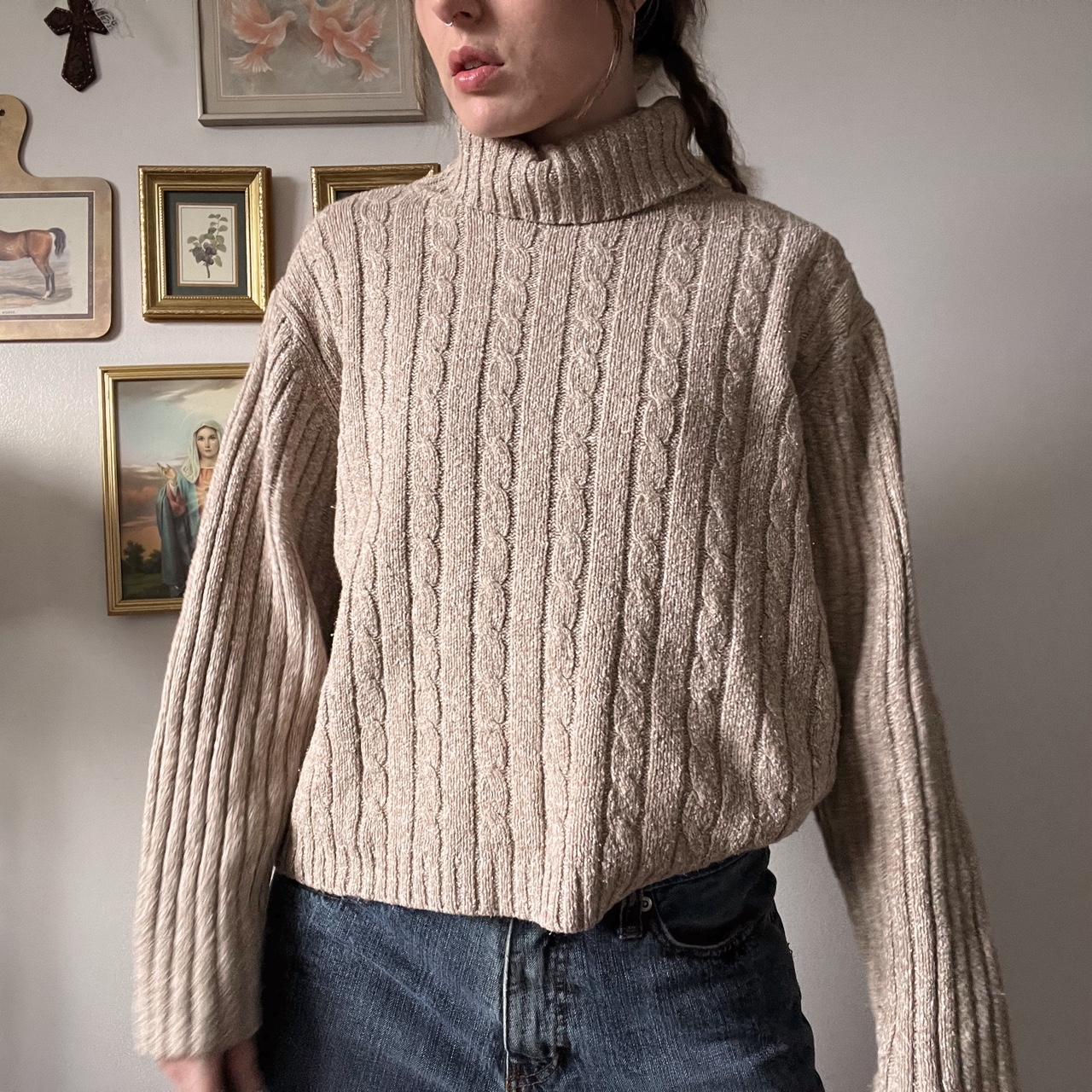 Oat ribbed knit sweater (L)