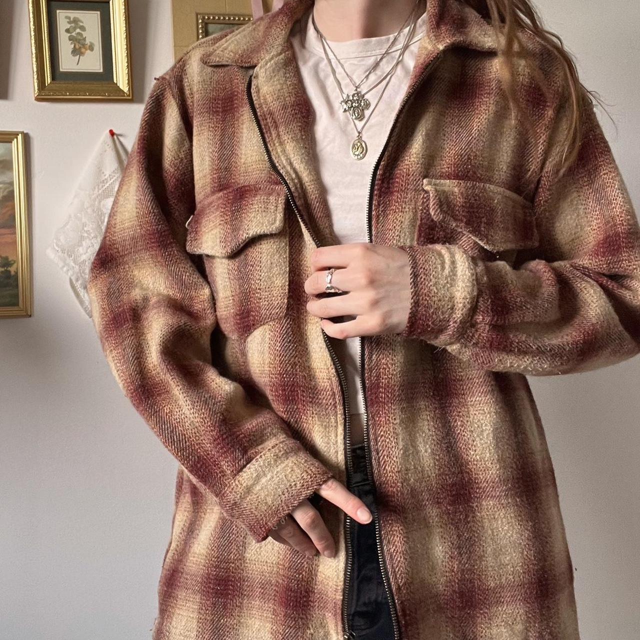 Wool blend flannel jacket (L)