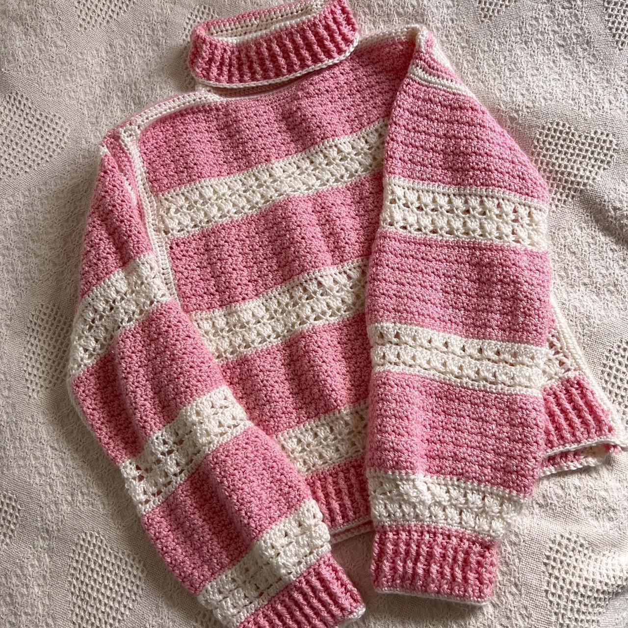 Chunky striped knit sweater (M)