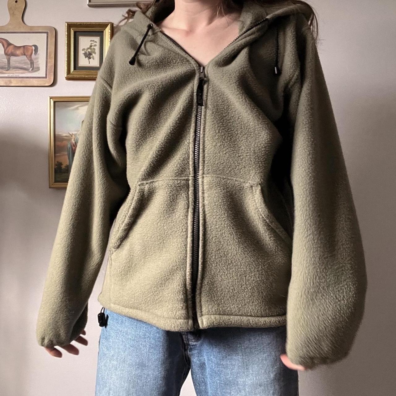 Sage fleece zip up (L)