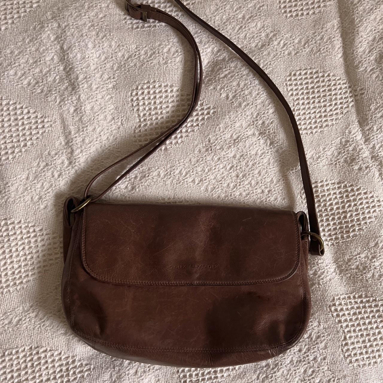 Brown leather crossbody