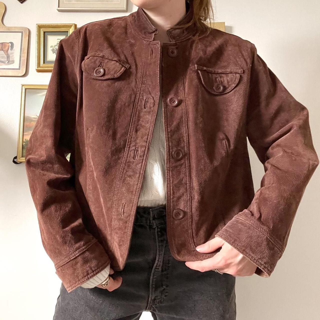 Brown leather jacket (XL)