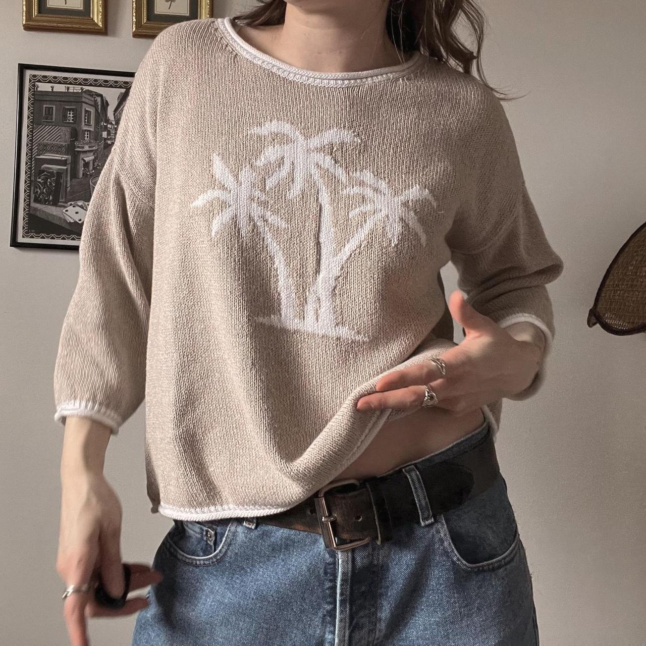 Sand palm tree knit (M)