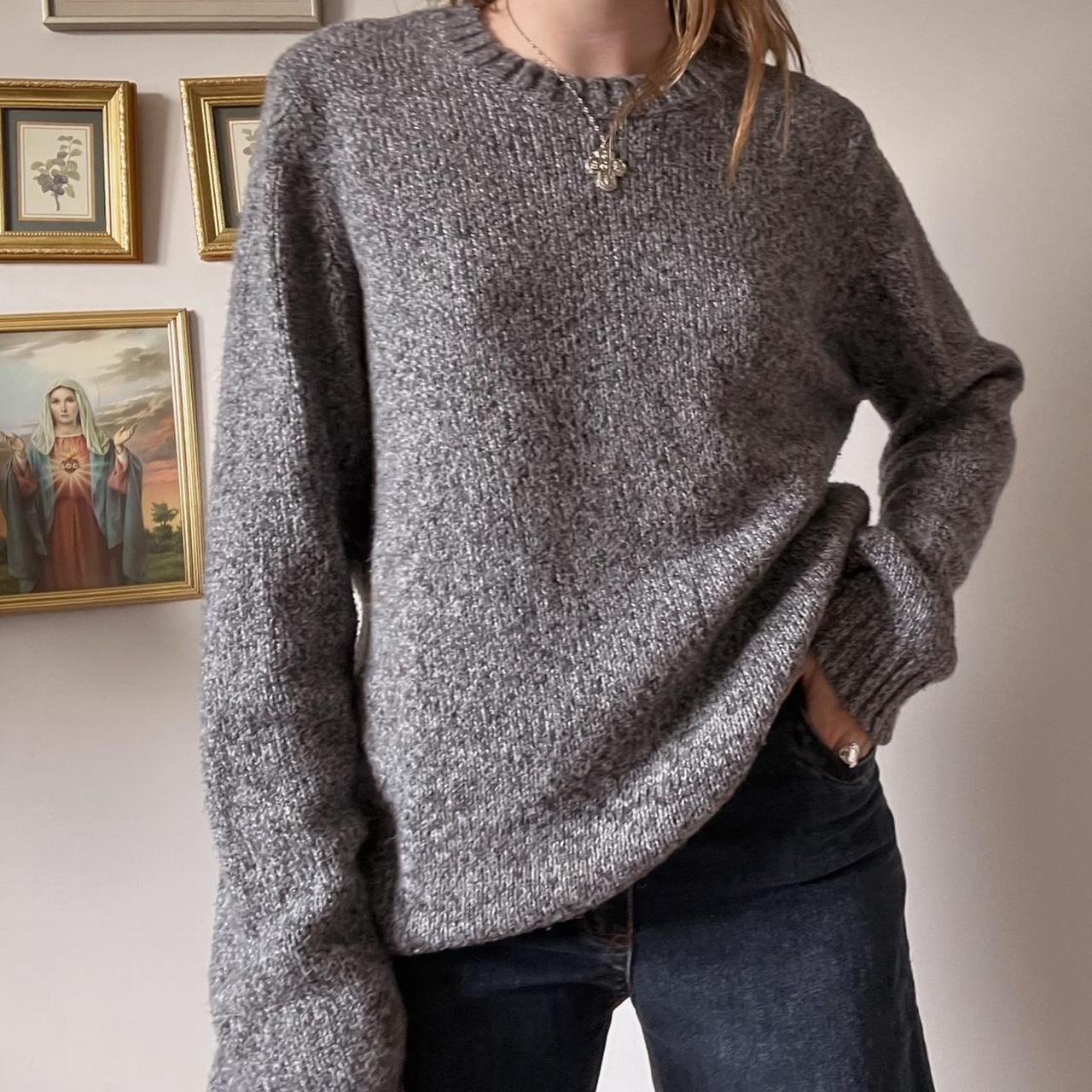 Wolf grey chunky knit (L)