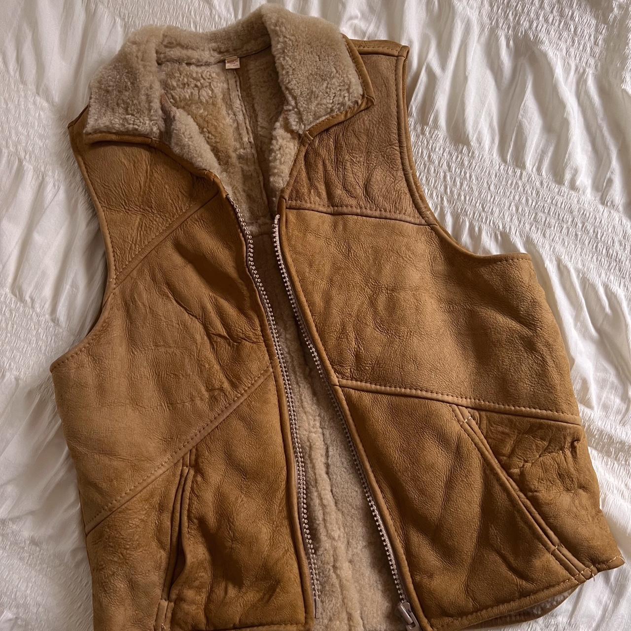 Cozy vintage sherpa vest (M)