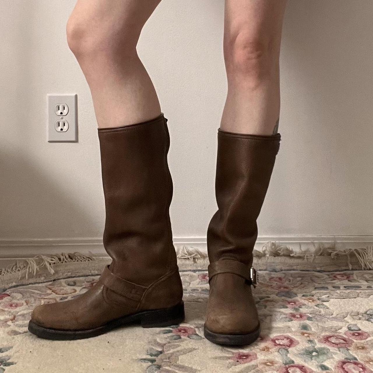 Brown slouch Frye boots (8.5)