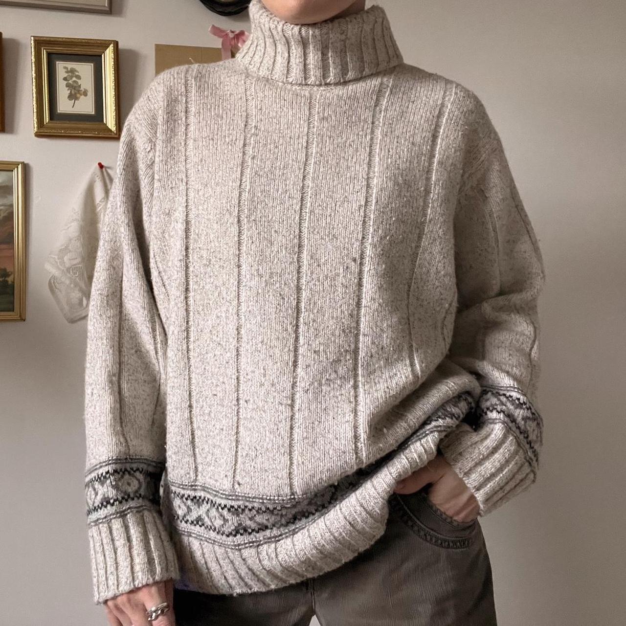 Cottagecore wool knit sweater (L)