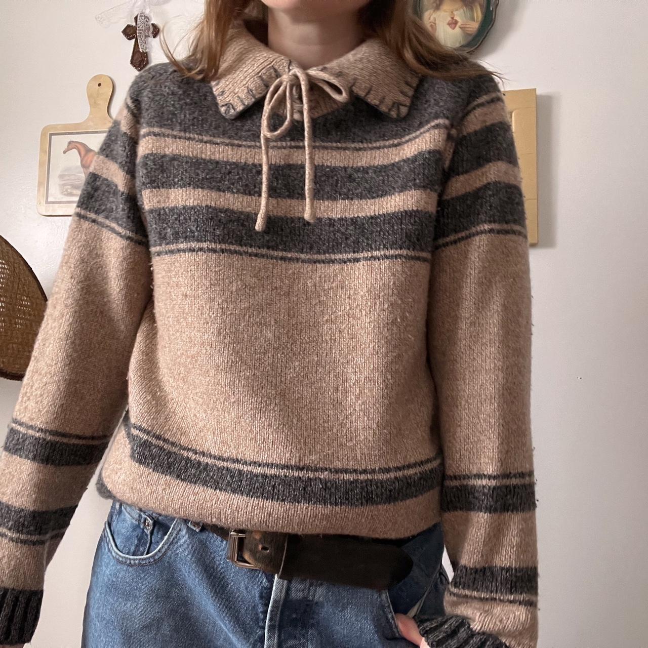 Western striped knit sweater (M)