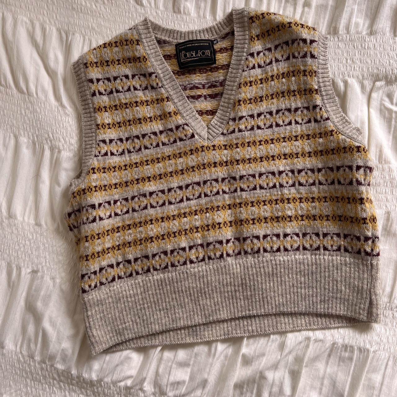 Grandpacore wool sweater vest (M)