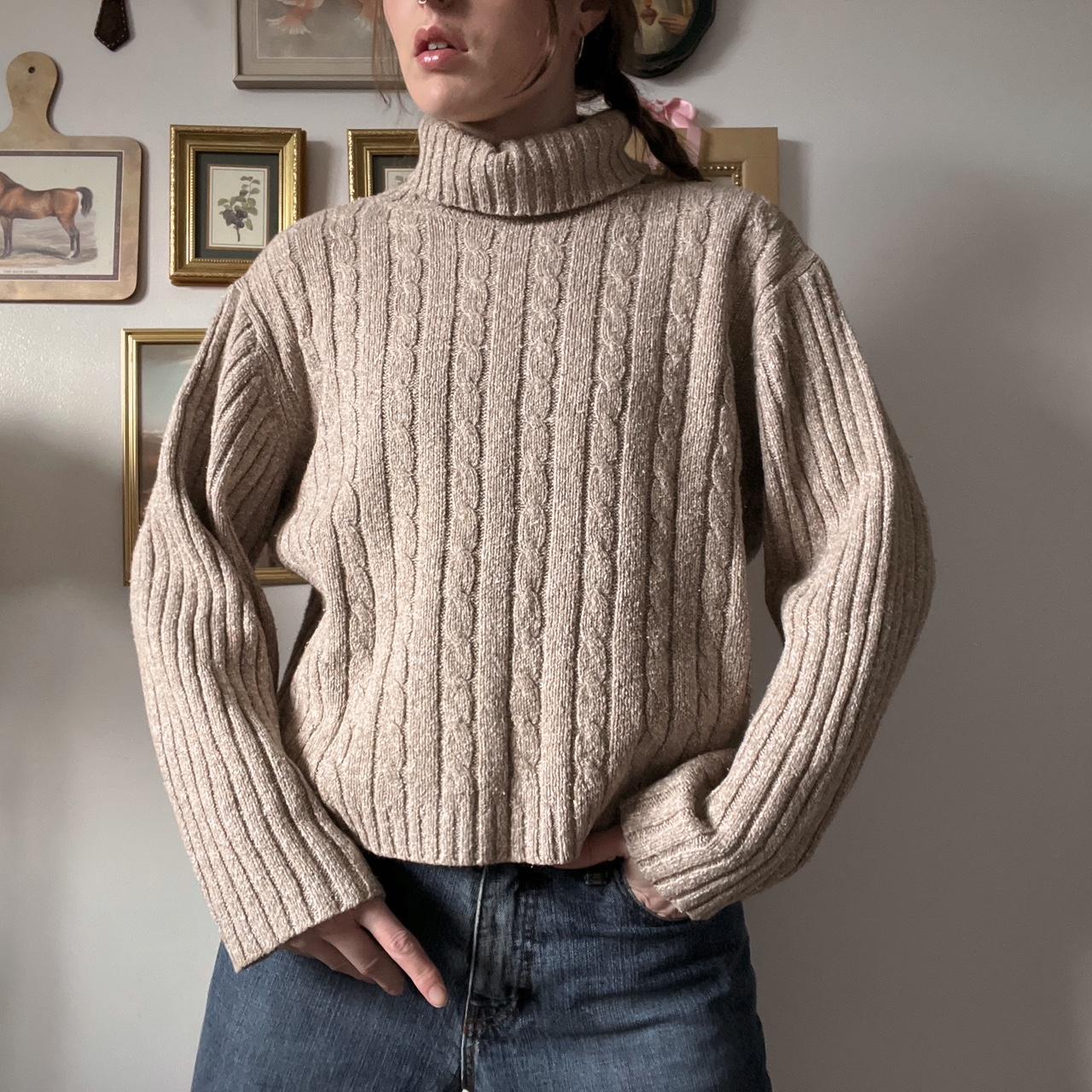 Oat ribbed knit sweater (L)