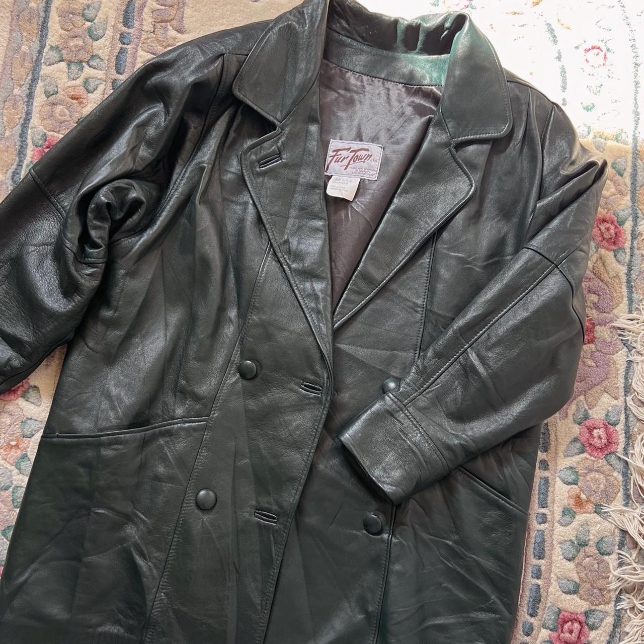 Spruce green leather jacket (S-L)