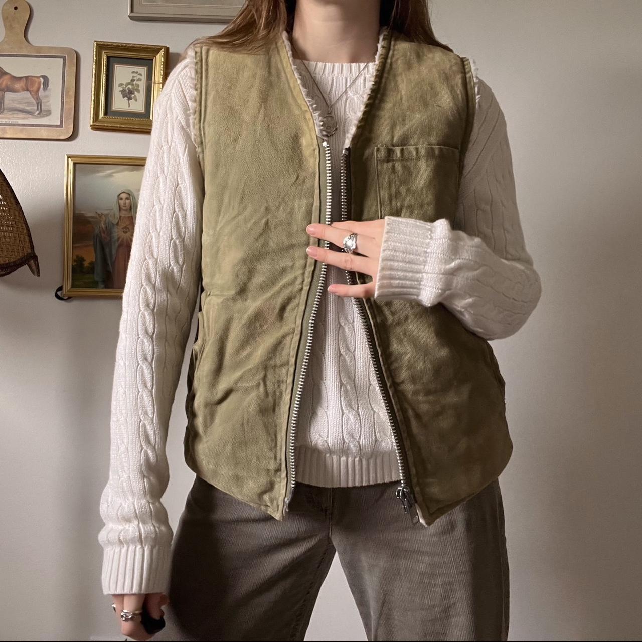 Vintage sherpa lined vest (M)