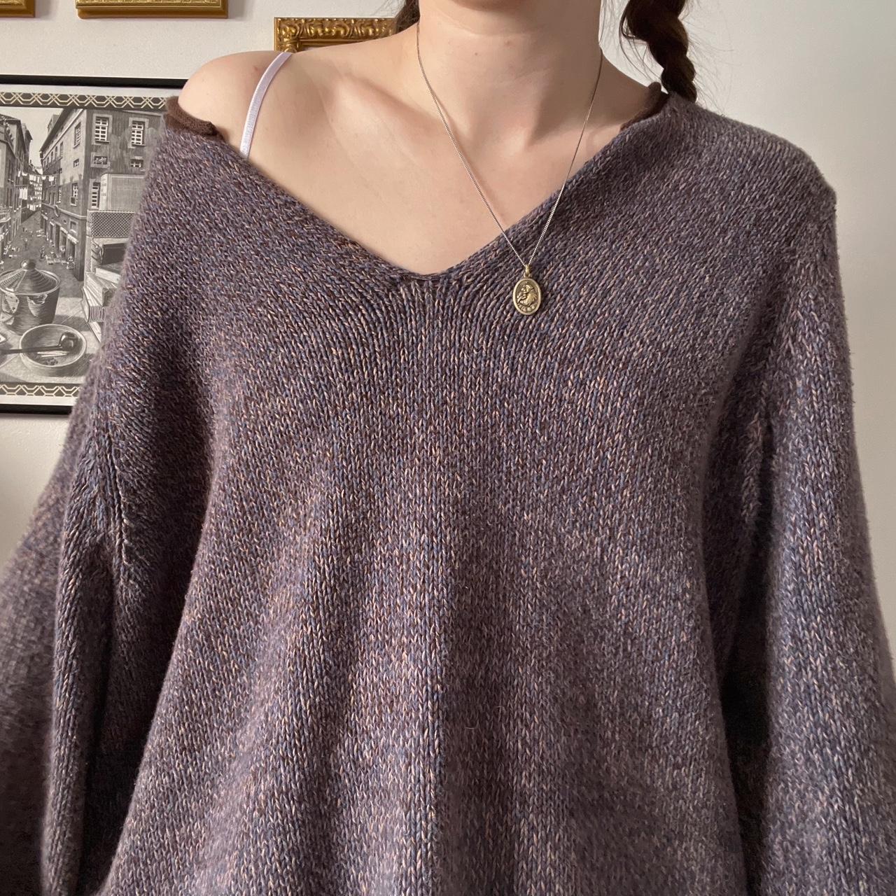 Slouchy earthy blue knit (XL)