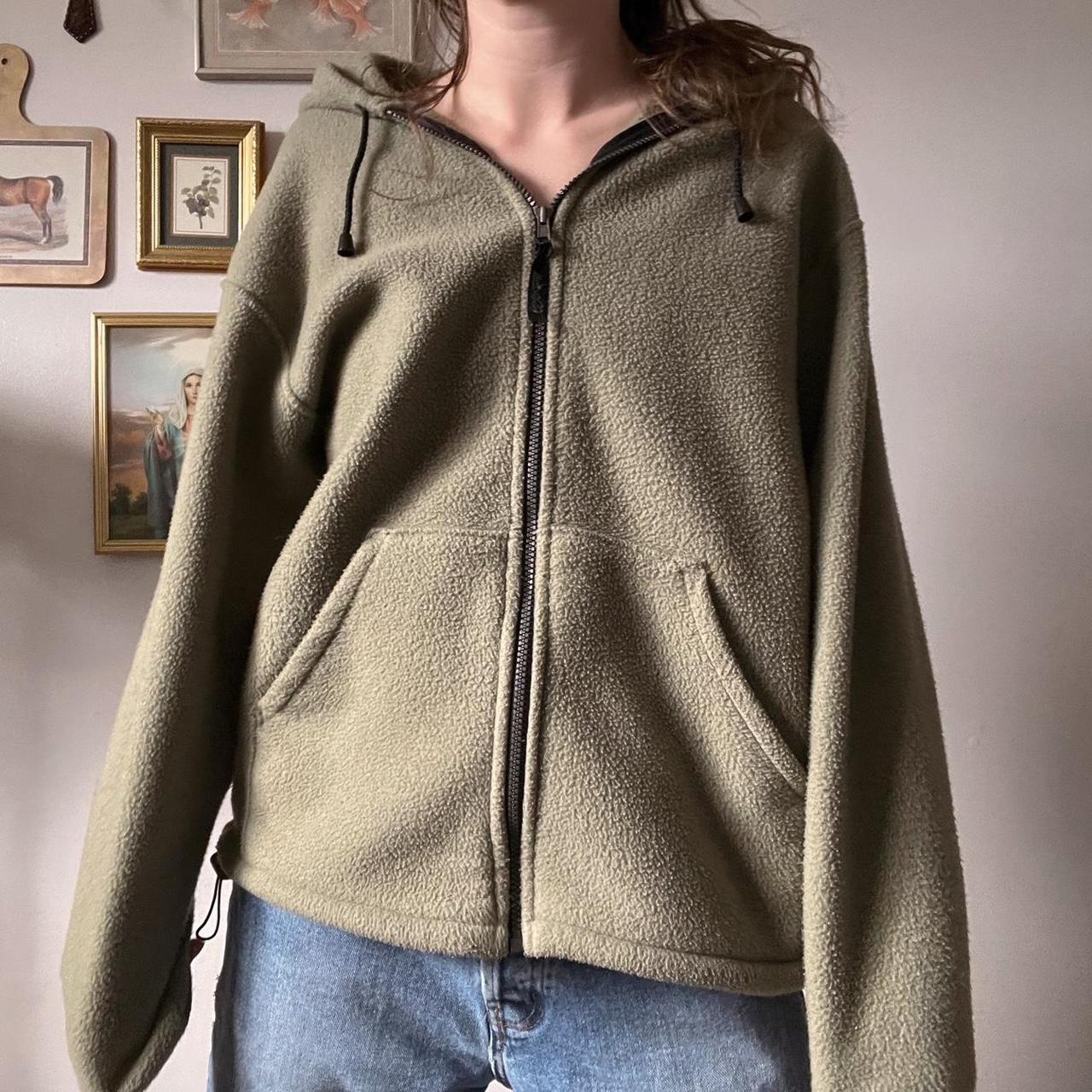 Sage fleece zip up (L)