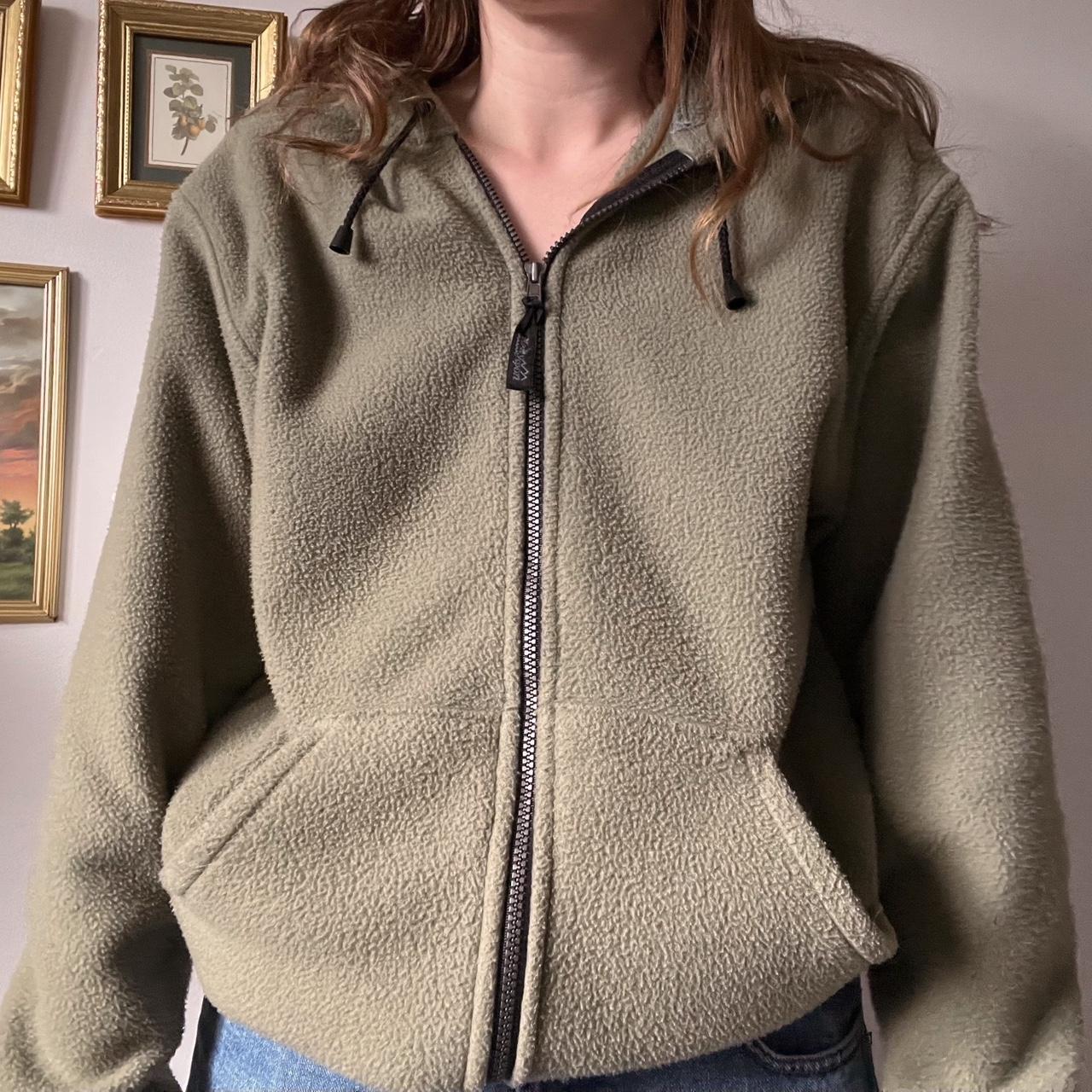 Sage fleece zip up (L)