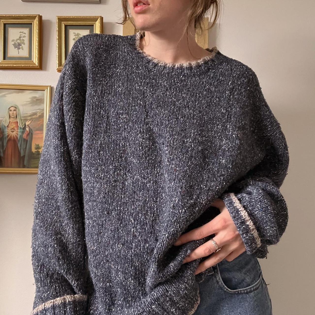 Speckled slouchy cabincore sweater (L)