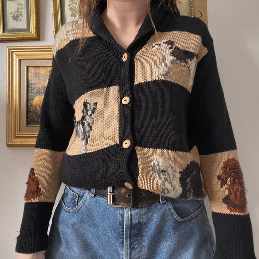 Vintage doggie cardigan (S)