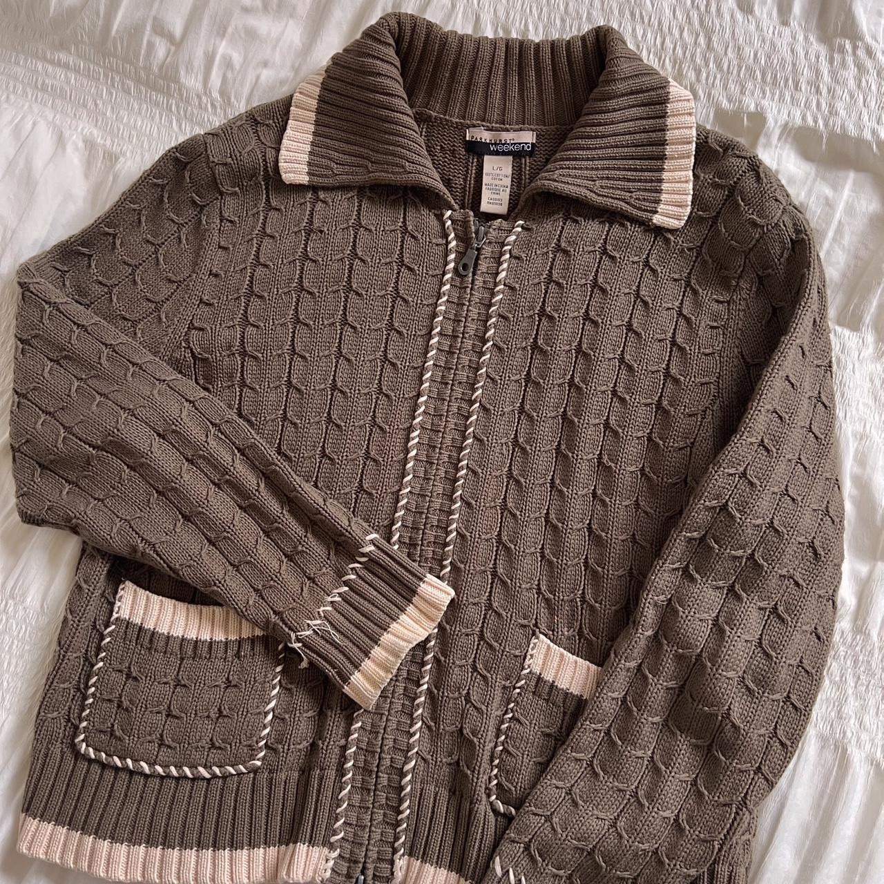 Earthy cottage cable knit (M)