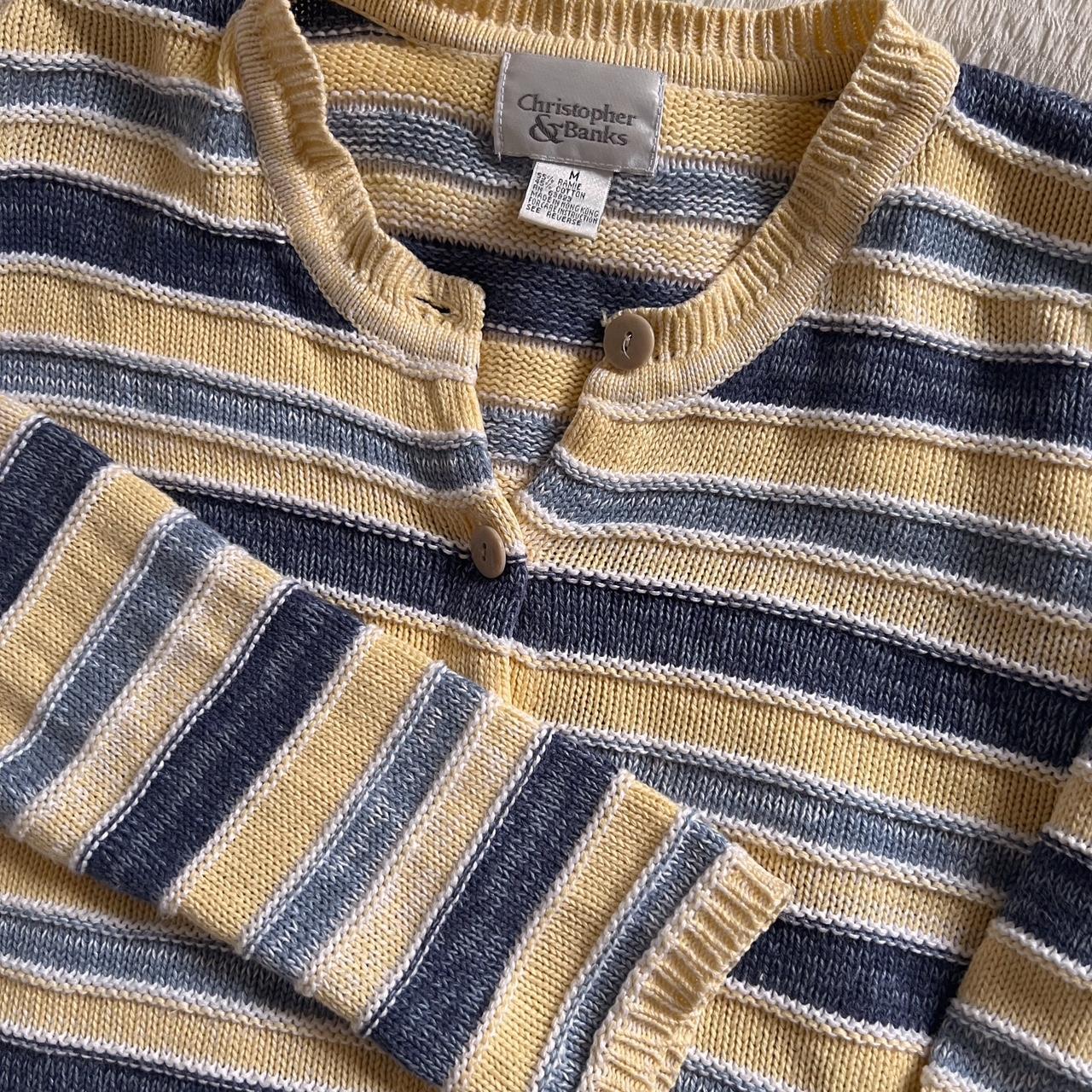 Cozy striped knit cardigan (M)