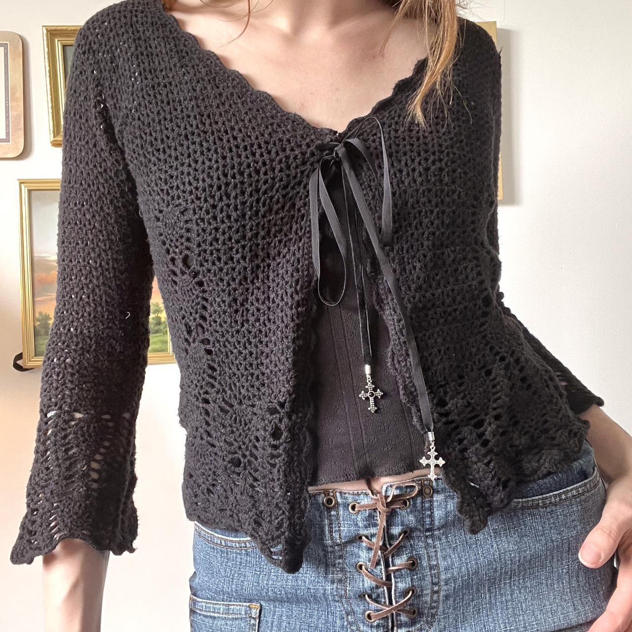 Whimsigoth crochet cardigan (S)