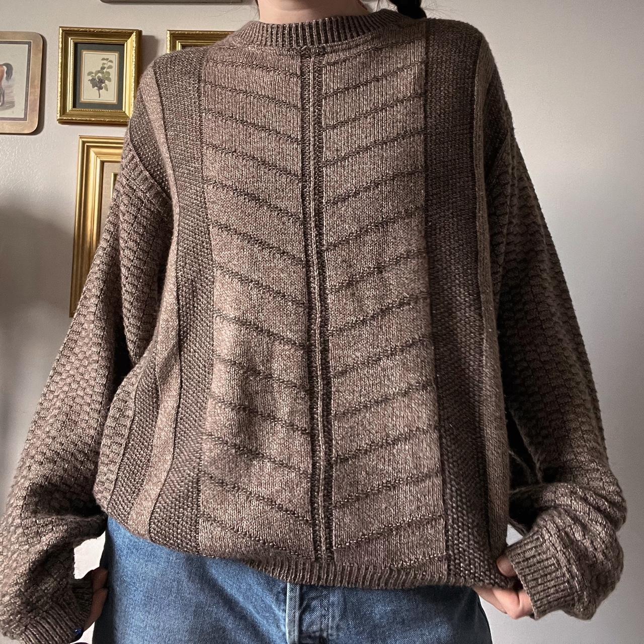 Earthy retro cabin sweater (M)