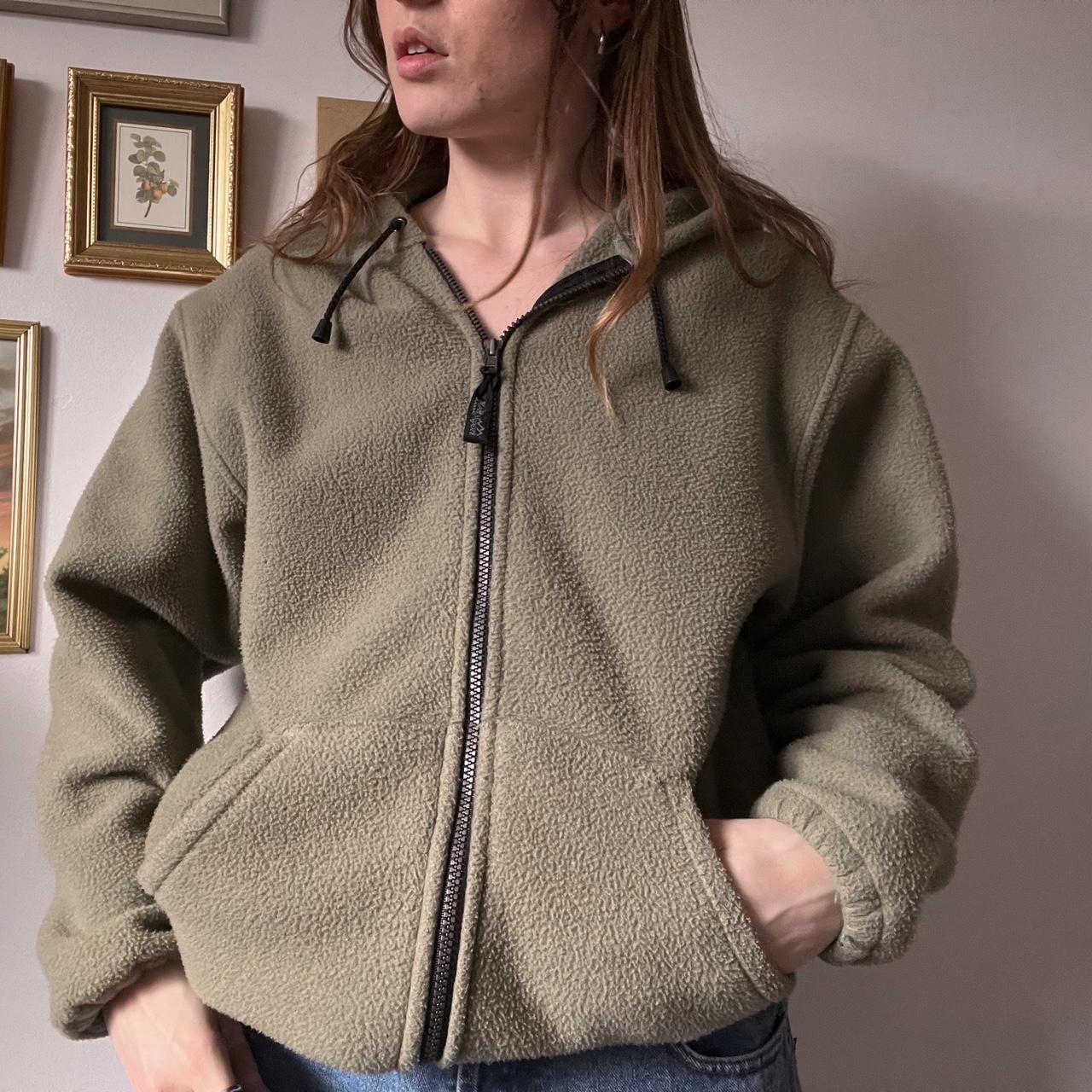 Sage fleece zip up (L)