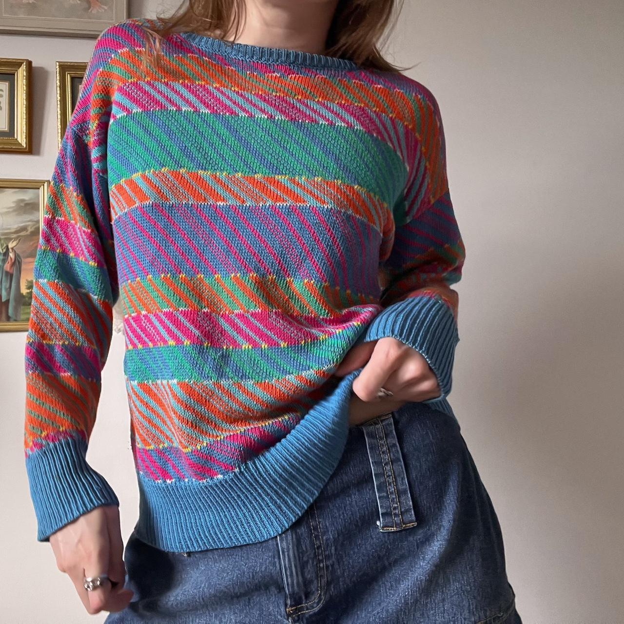 Rainbow knit sweater (S)