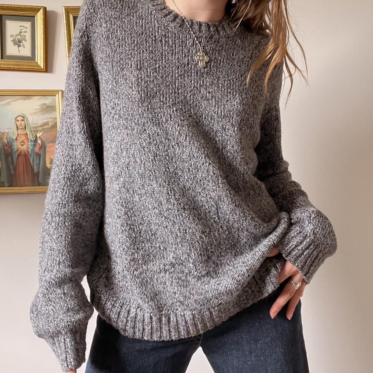 Wolf grey chunky knit (L)