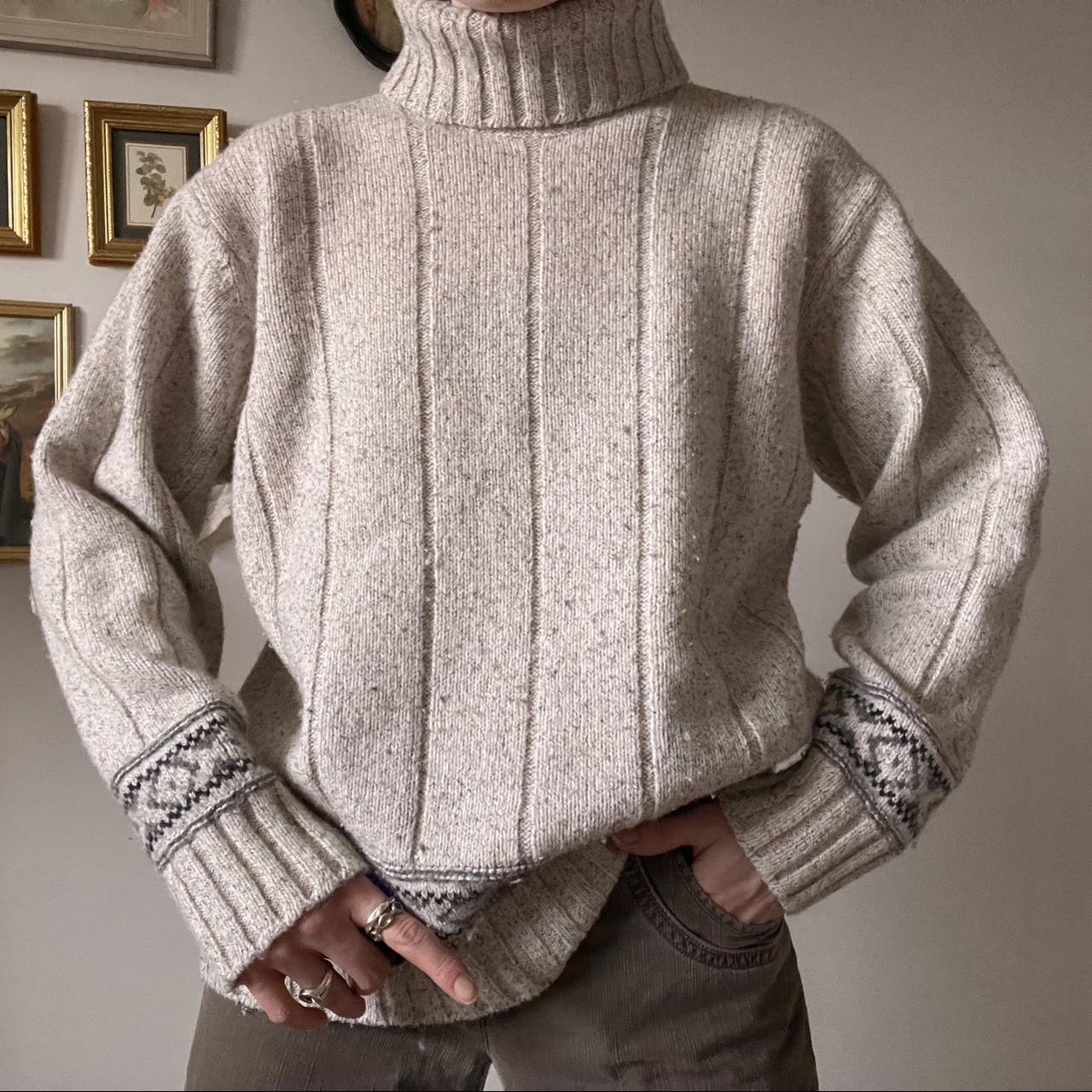 Cottagecore wool knit sweater (L)