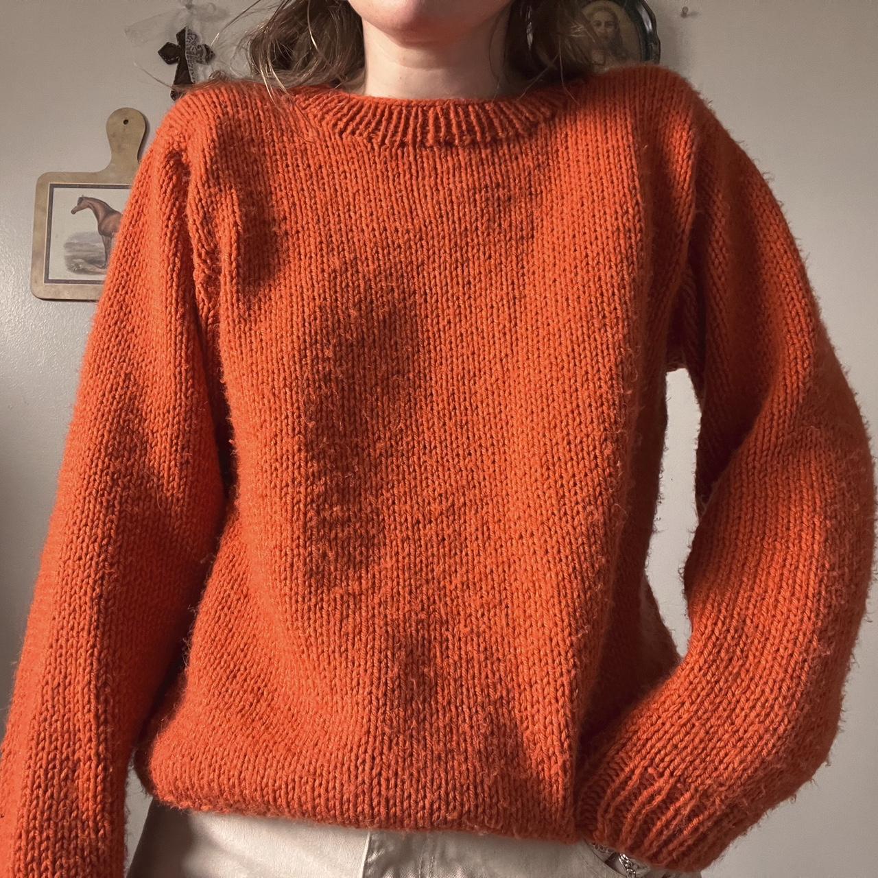 Tangerine slouch knit sweater (M)