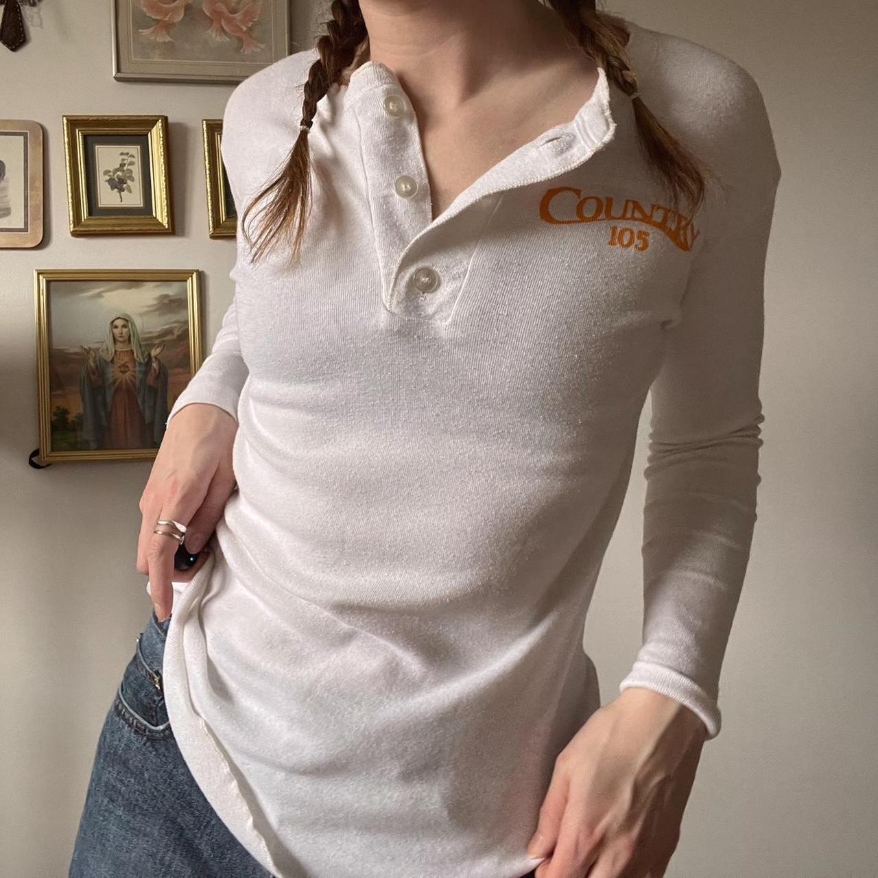 Vintage slouchy henley (S)