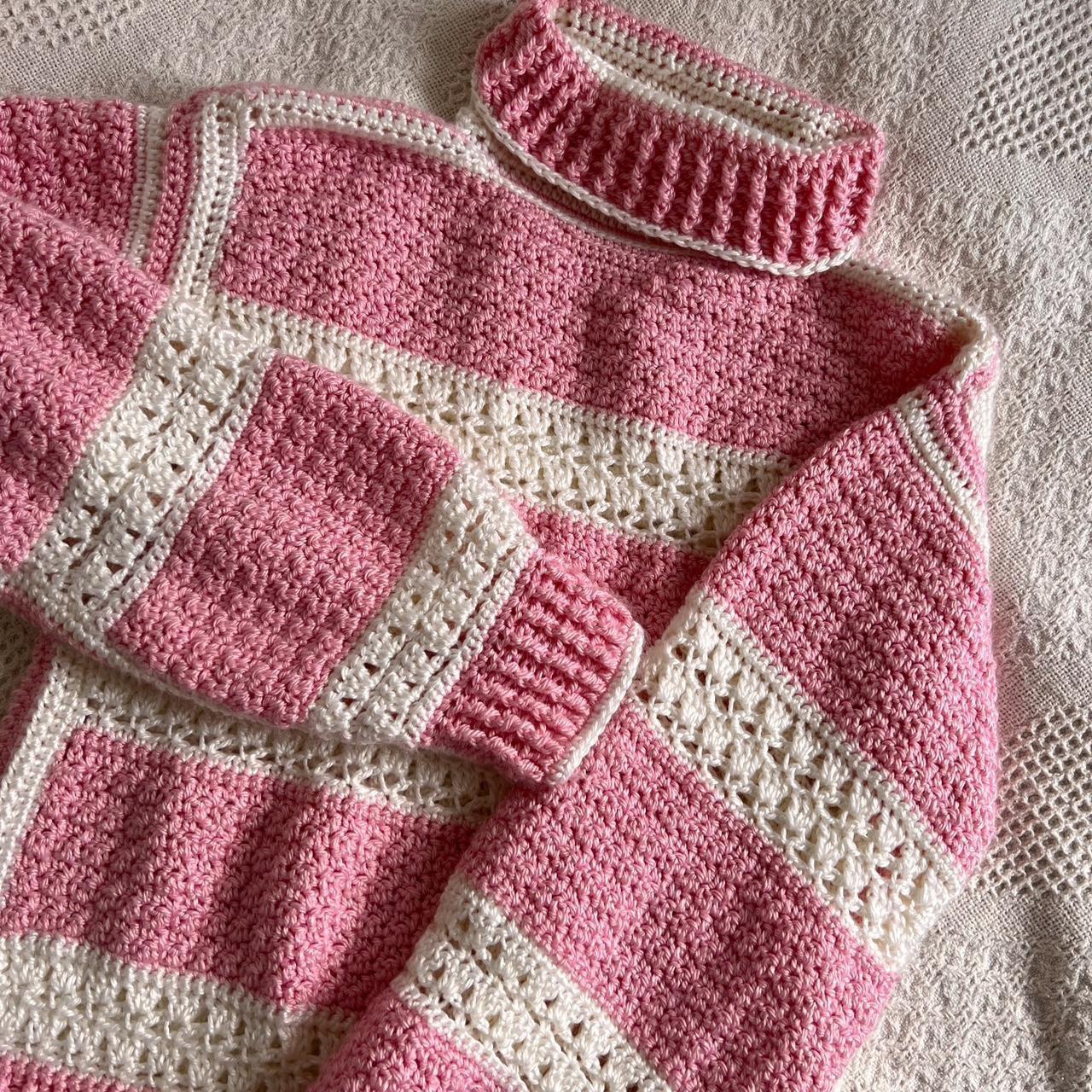 Chunky striped knit sweater (M)