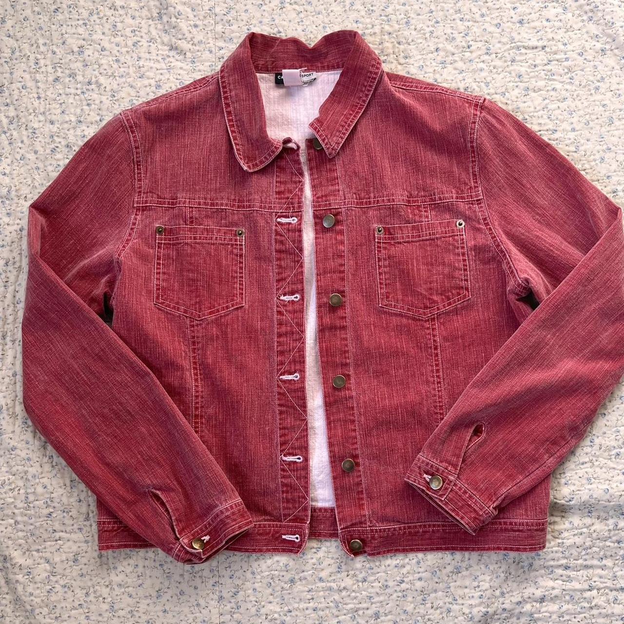 Red denim boxy jacket (S)