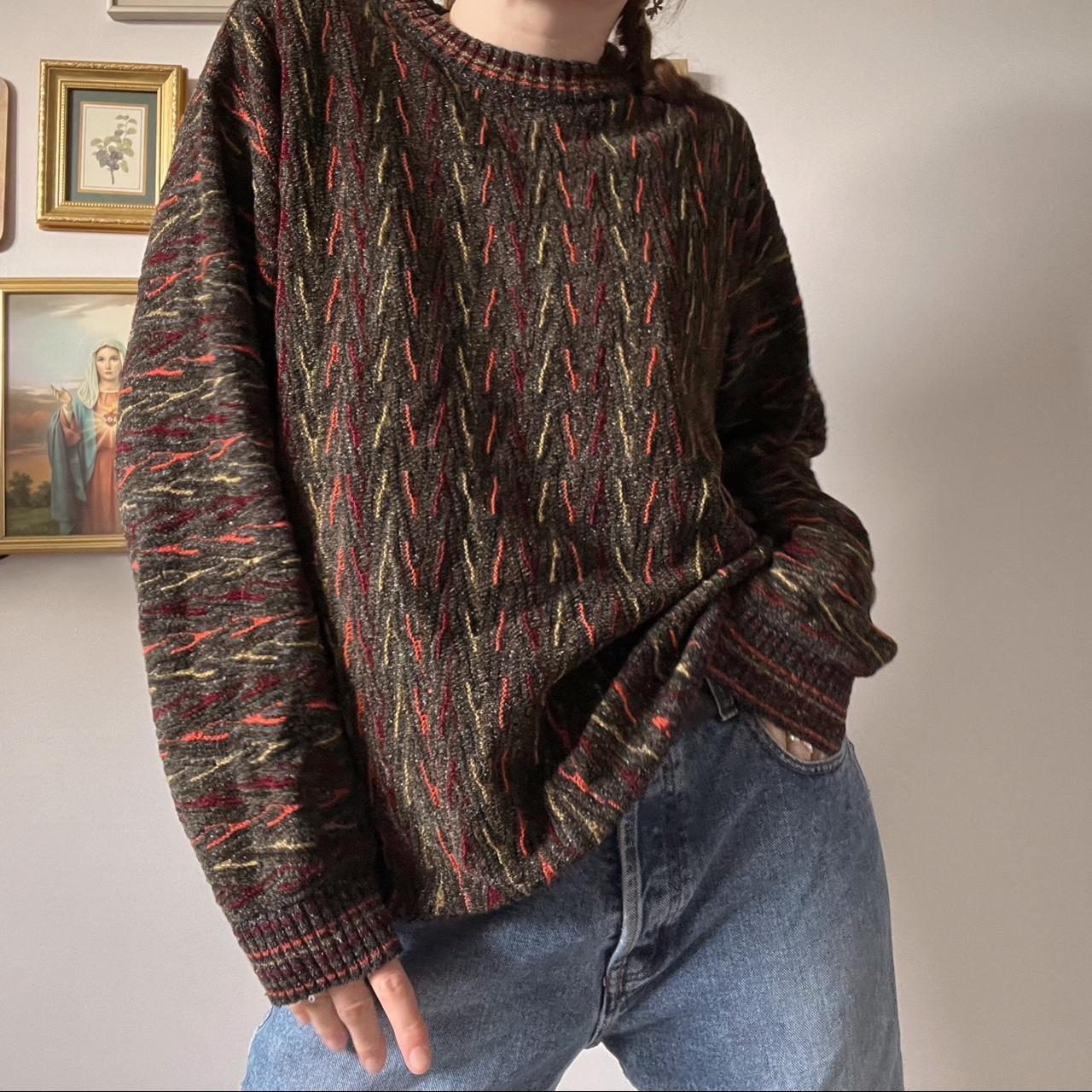 Vintage wishbone knit sweater (L)