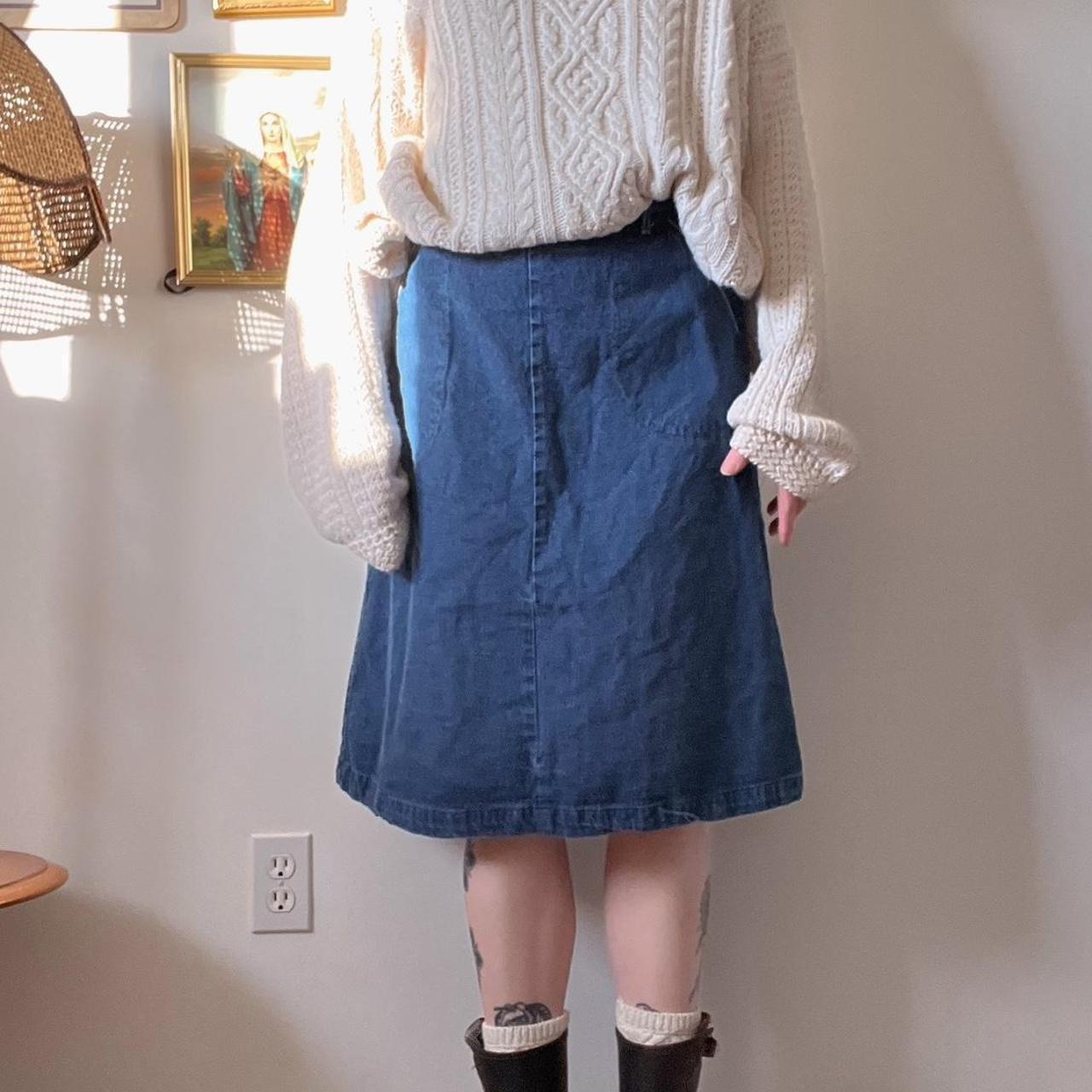 Vintage denim wrap skirt (S)