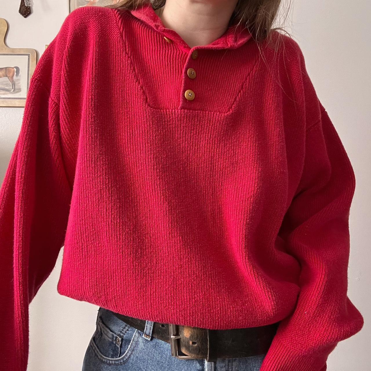 Coastal red knit sweater (M)